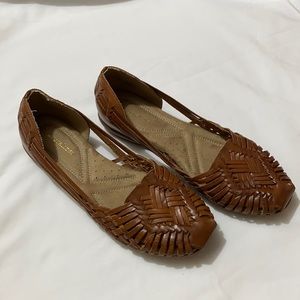 Brown, spring, closed toe sandals